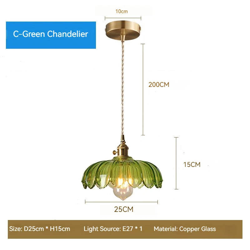 Vintage Glass Pendant Lights – Nordic Antique Ceiling Lamps for Kitchen Island & Interior Valentine Vintage