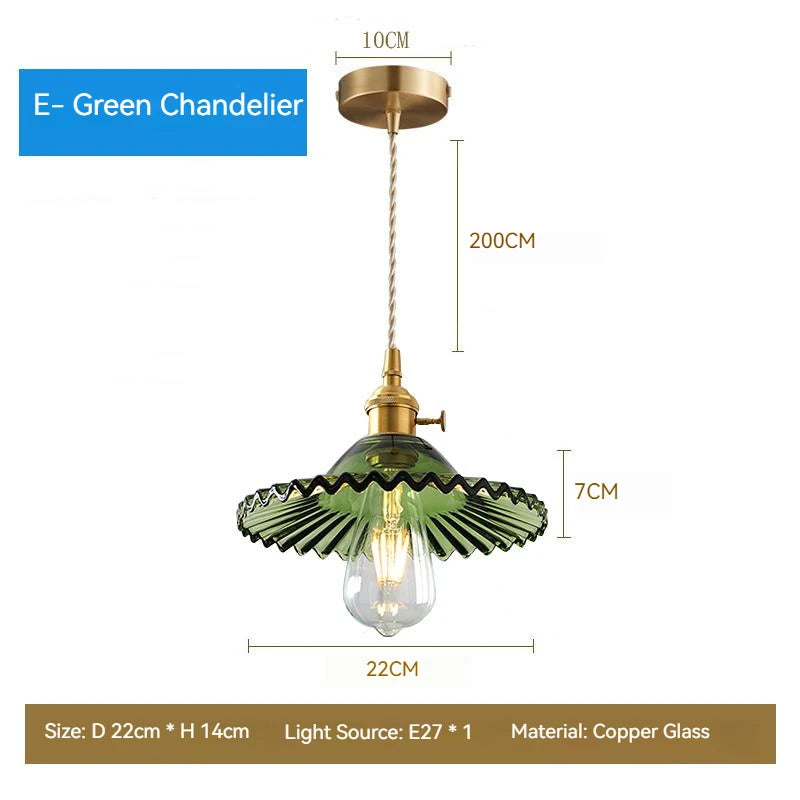Vintage Glass Pendant Lights – Nordic Antique Ceiling Lamps for Kitchen Island & Interior Valentine Vintage
