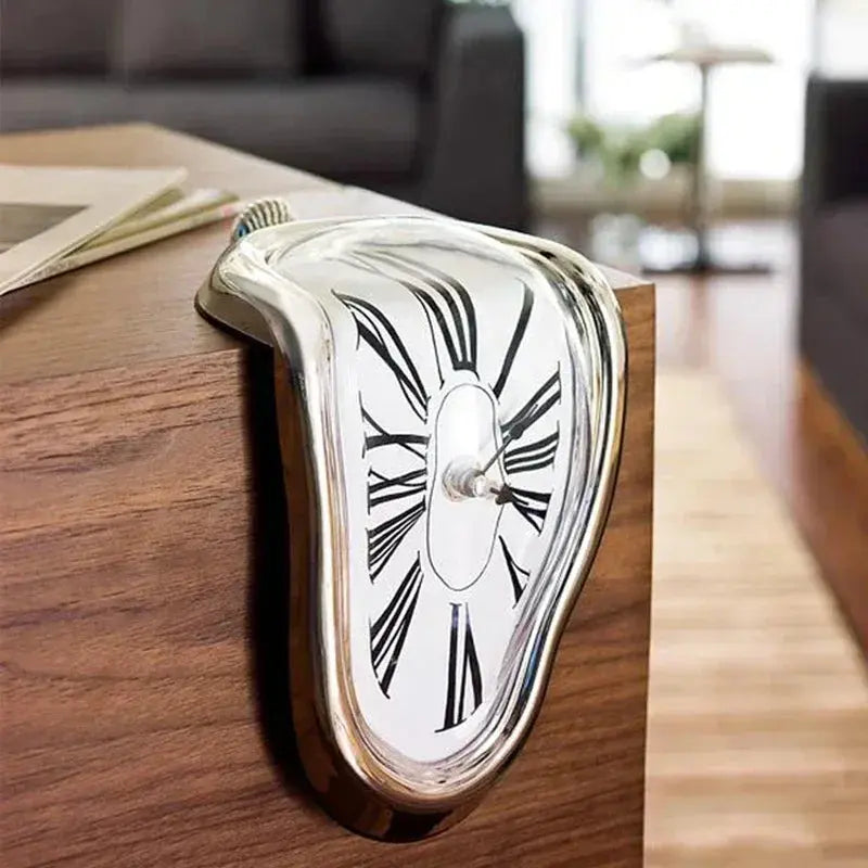 Surreal Melt Clock – Dali-Inspired Wall Art Timepiece - Valentine Vintage