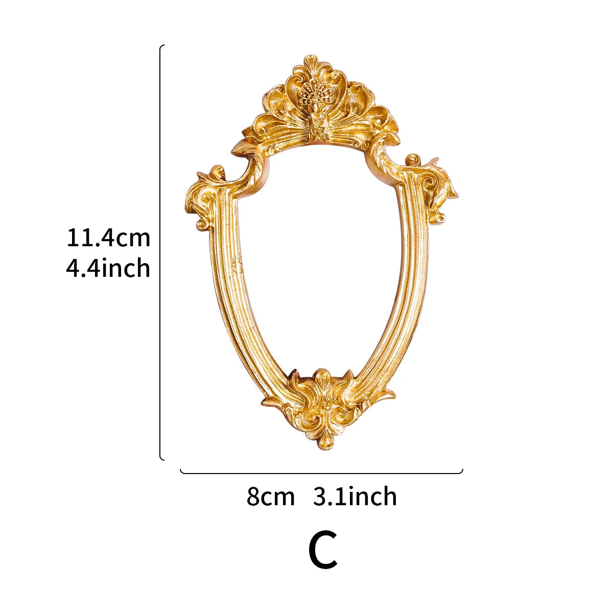 Mini Golden Elegant Vintage Display Frame My Store