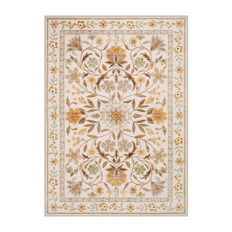 Living Room Carpet Girls Bedroom Bedside Floor Mat Machine Washable Easy Folding Rug Large Area Floral Style Decorative Carpets Valentine Vintage