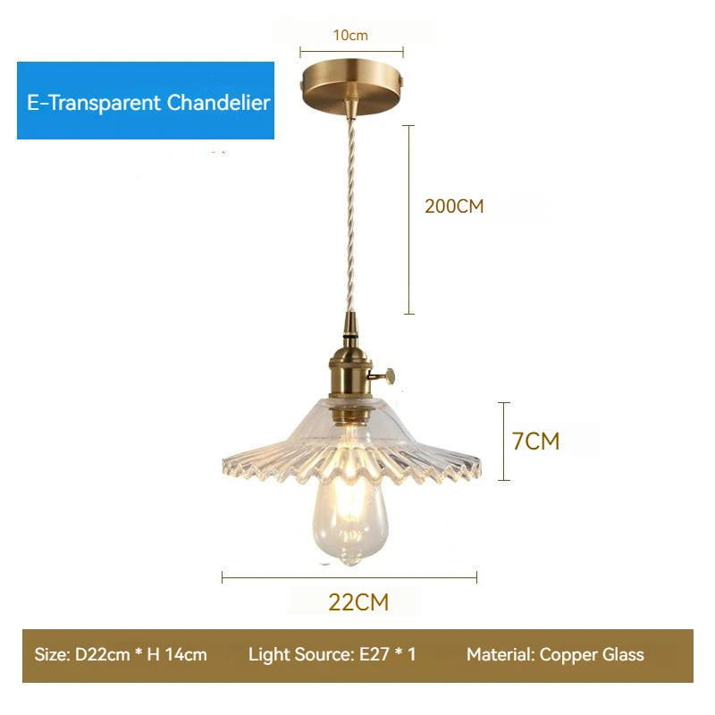 Vintage Glass Pendant Lights – Nordic Antique Ceiling Lamps for Kitchen Island & Interior Valentine Vintage