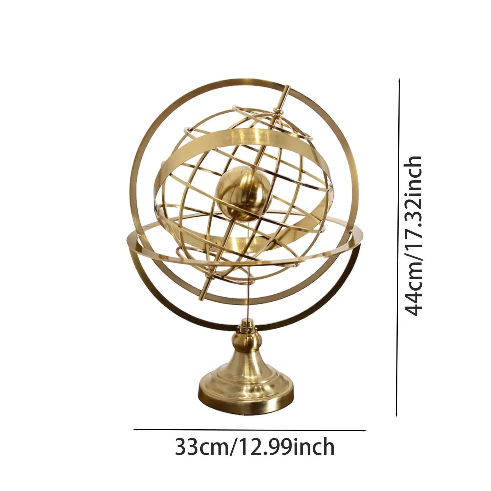 Rotating Globe Ornament – Elegant Desktop Decor & Housewarming Gift for Home or Office Valentine Vintage