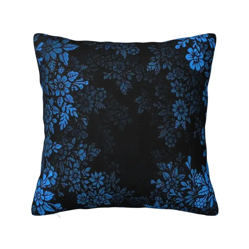 Toile de Jouy Navy Pillow Cover – French Countryside Floral Cushion Cover, Double-Sided Print Valentine Vintage
