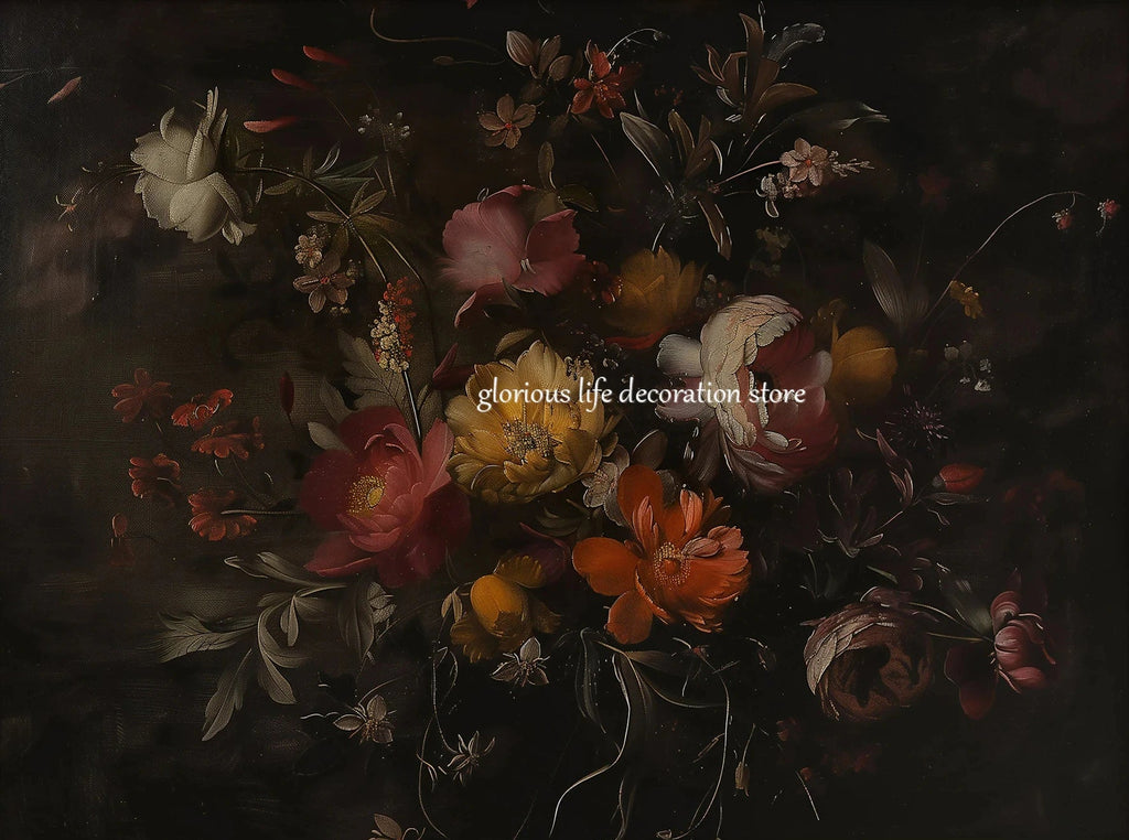 Autumn Bloom Wall Art Print Valentine Vintage