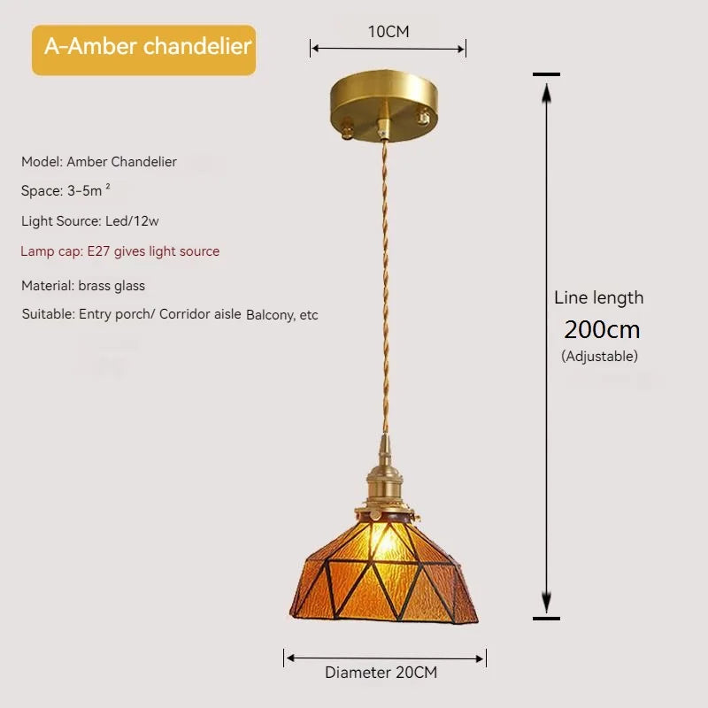 Vintage Glass Pendant Lights – Nordic Antique Ceiling Lamps for Kitchen Island & Interior Valentine Vintage