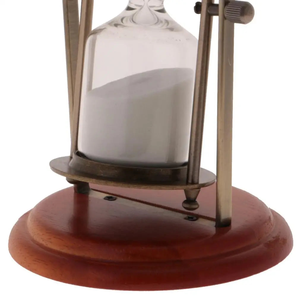 15-Minute Rotating Hourglass – Wooden Frame Sand Timer Decor Valentine Vintage