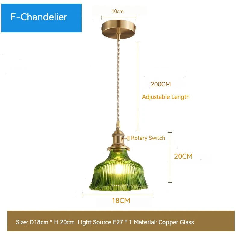Vintage Glass Pendant Lights – Nordic Antique Ceiling Lamps for Kitchen Island & Interior Valentine Vintage