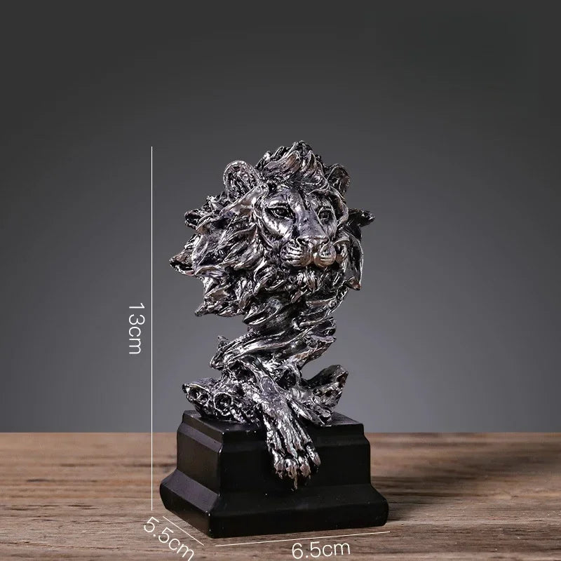 Regal Nordic Lion – Vintage Resin Sculpture for Luxurious Living Decor Valentine Vintage