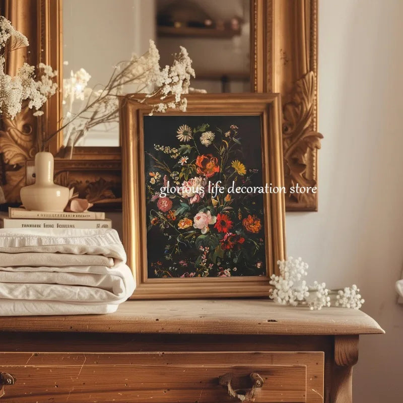 Autumn Bloom Wall Art Print Valentine Vintage