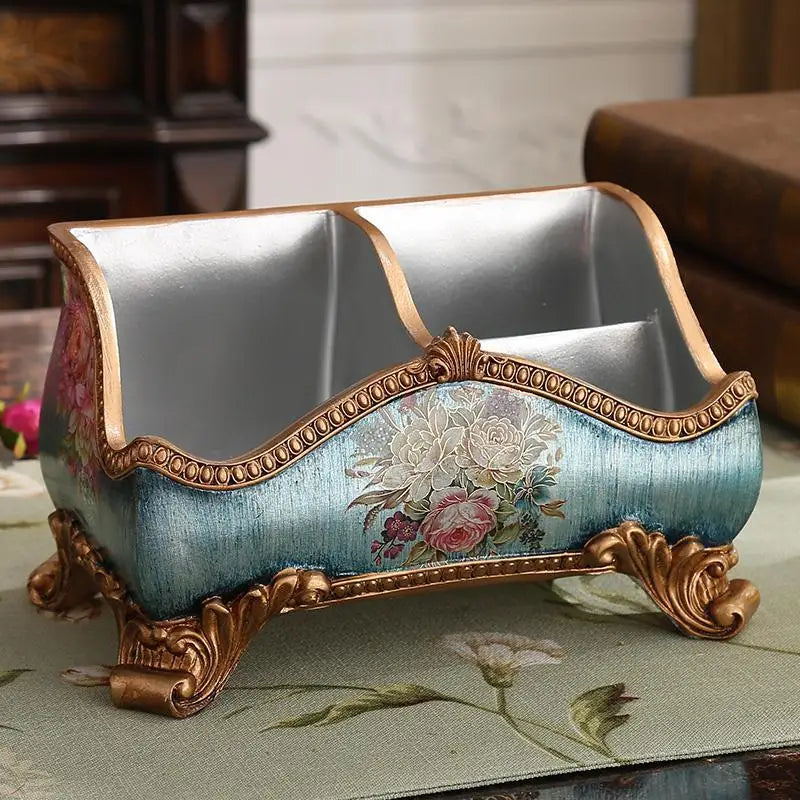 Creative European Style Storage Box Ornament Retro Remote Control Box Desktop Living Room Coffee Table Home Decoration Valentine Vintage