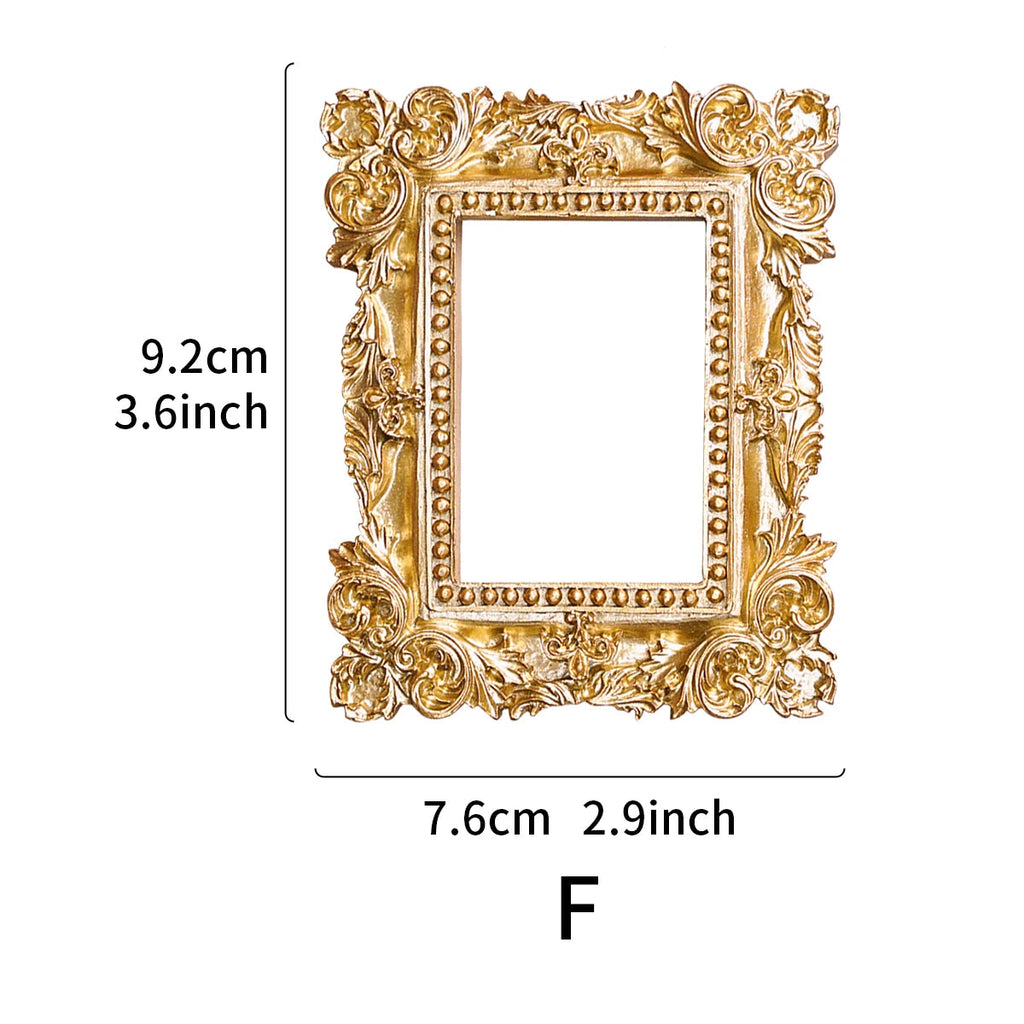 Mini Golden Elegant Vintage Display Frame My Store