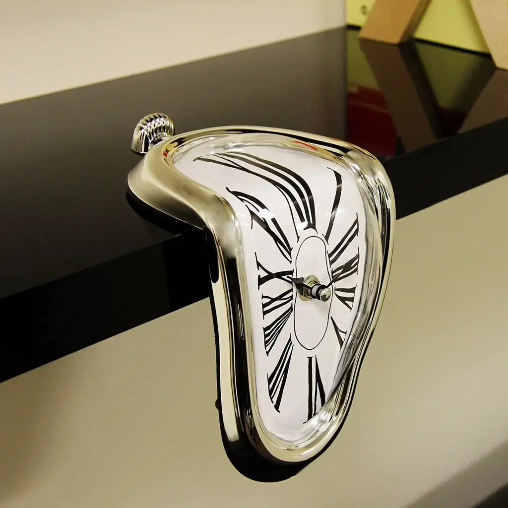 Surreal Melt Clock – Dali-Inspired Wall Art Timepiece - Valentine Vintage
