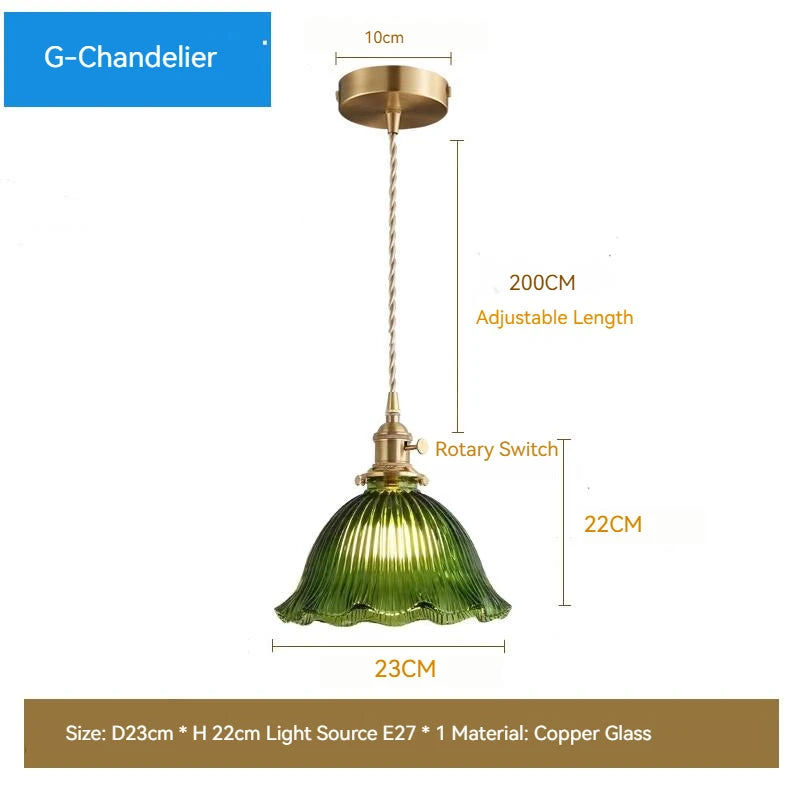Vintage Glass Pendant Lights – Nordic Antique Ceiling Lamps for Kitchen Island & Interior Valentine Vintage