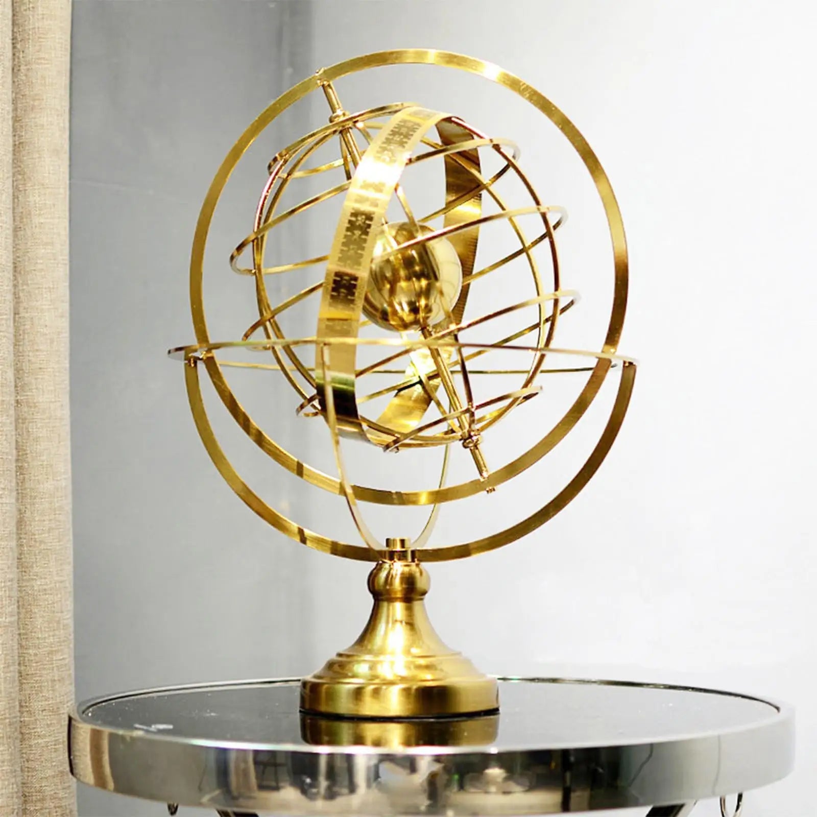 Rotating Globe Ornament – Elegant Desktop Decor & Housewarming Gift for Home or Office Valentine Vintage